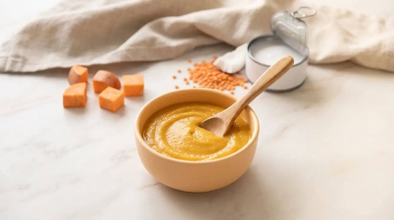 Sweet Potato, Lentil & Coconut Soup