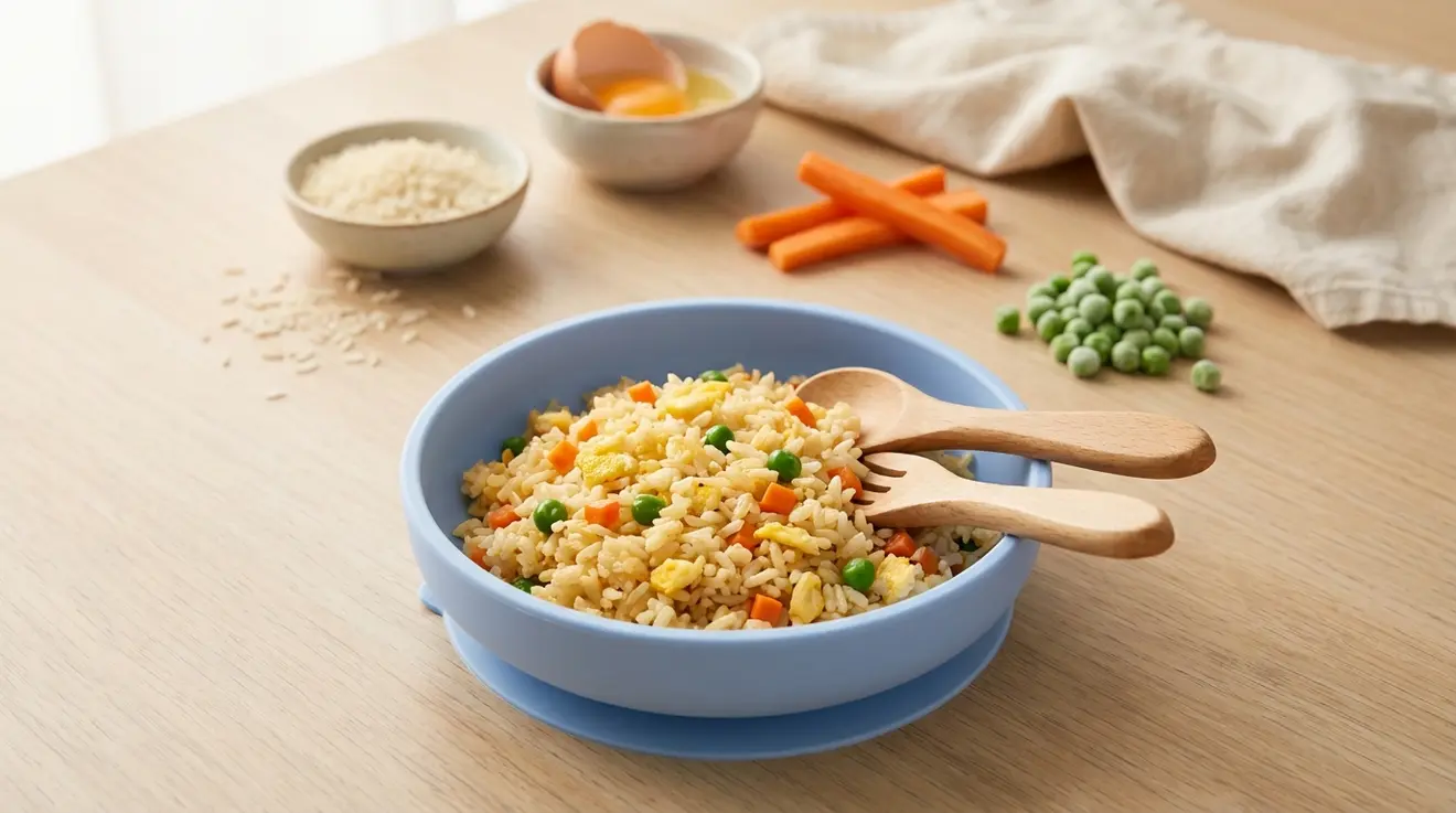 Toddler Egg Fried Rice with Veggies