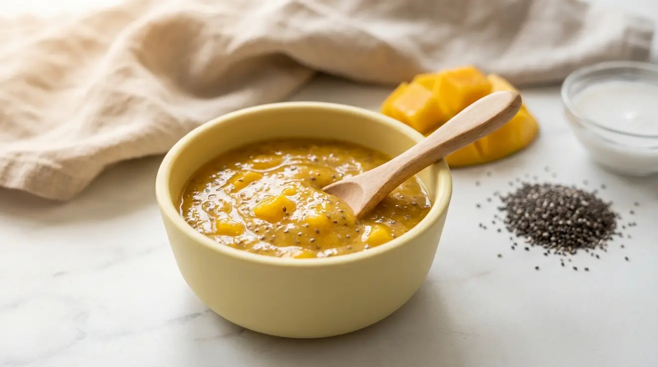 Mango Chia Coconut Pudding