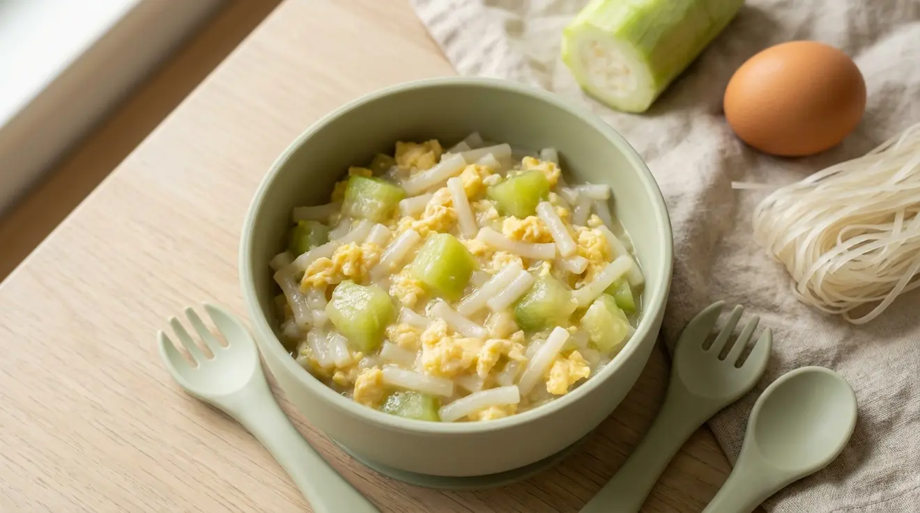 Loofah & Egg Rice Noodles