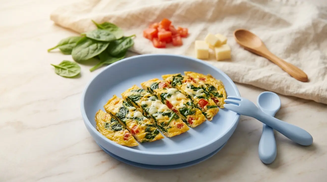 Spinach & Cheese Omelette Strips