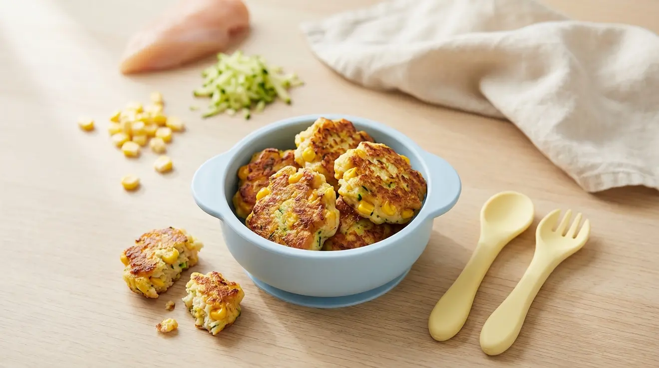 Chicken, Corn & Zucchini Fritters