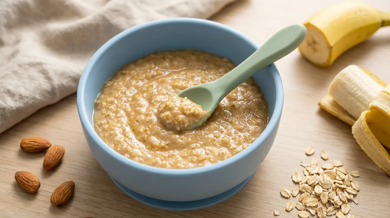 Almond Butter Banana Oats