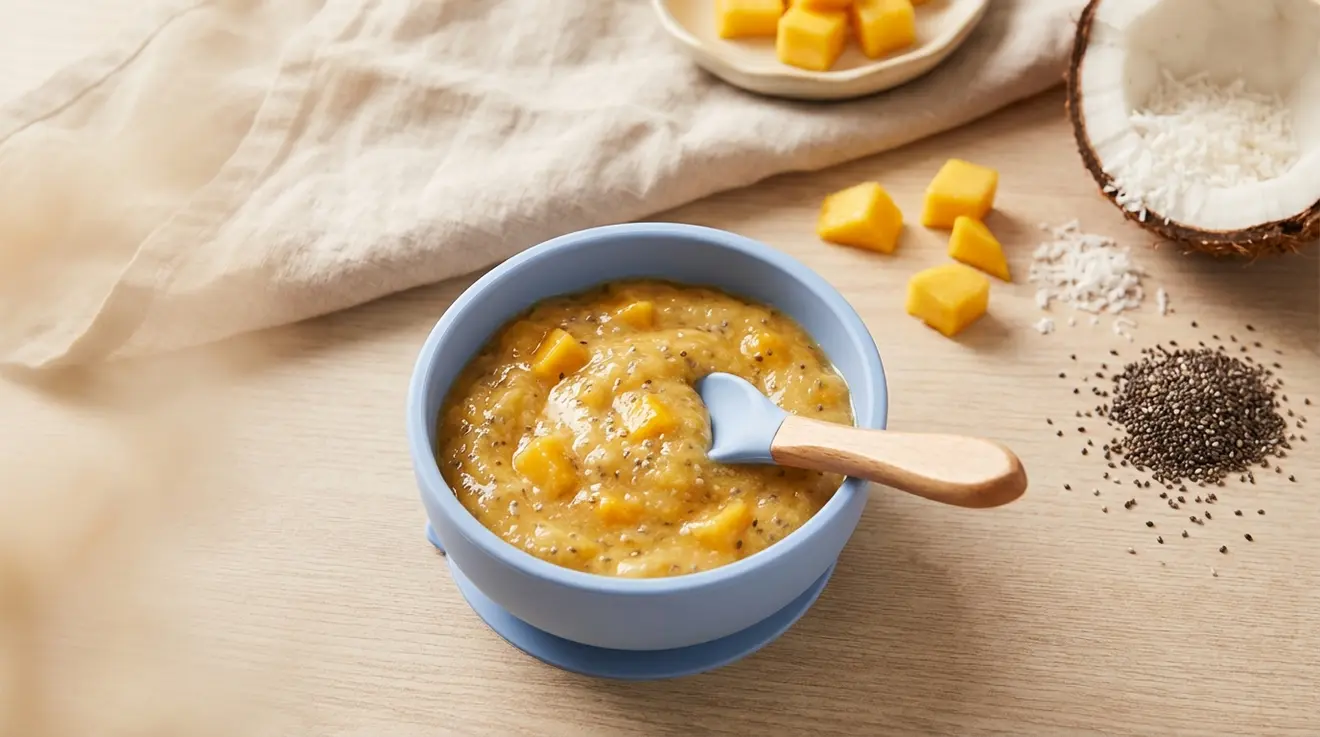 Coconut, Mango & Chia Pudding