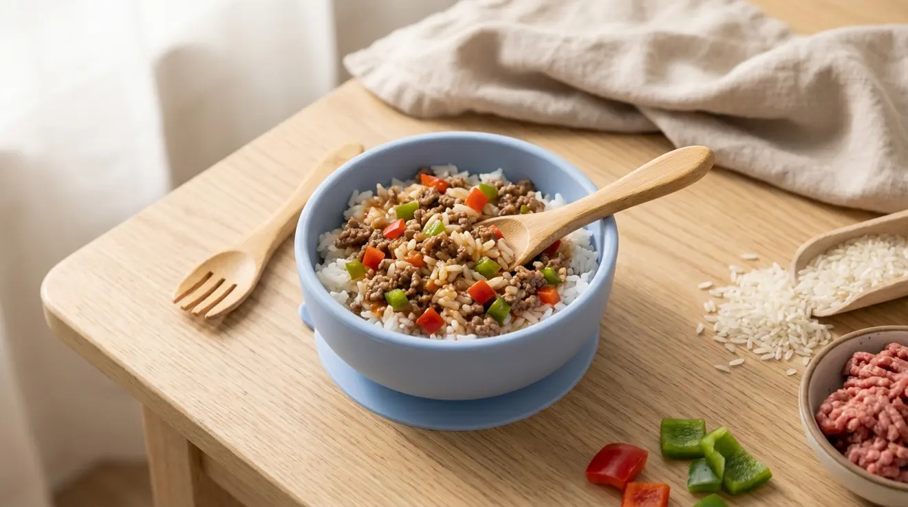 Ground Beef & Bell Pepper Rice Bowl