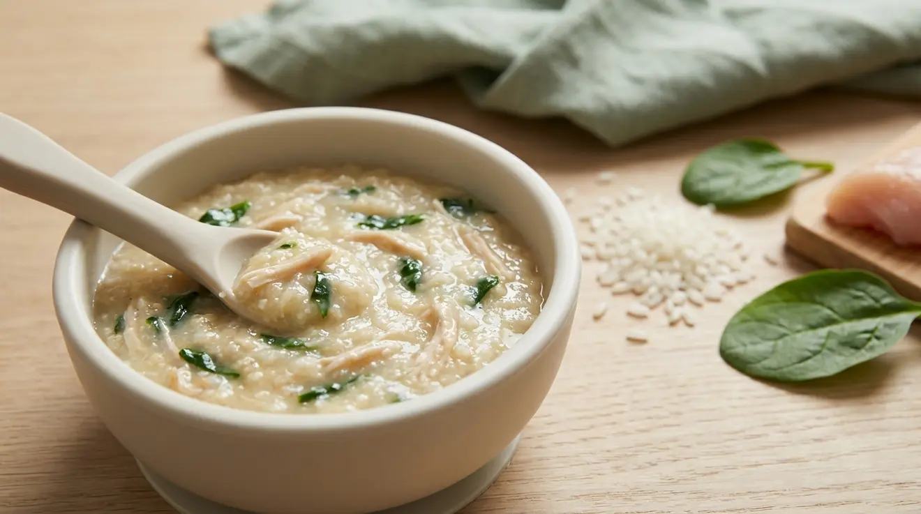 Chicken & Spinach Porridge