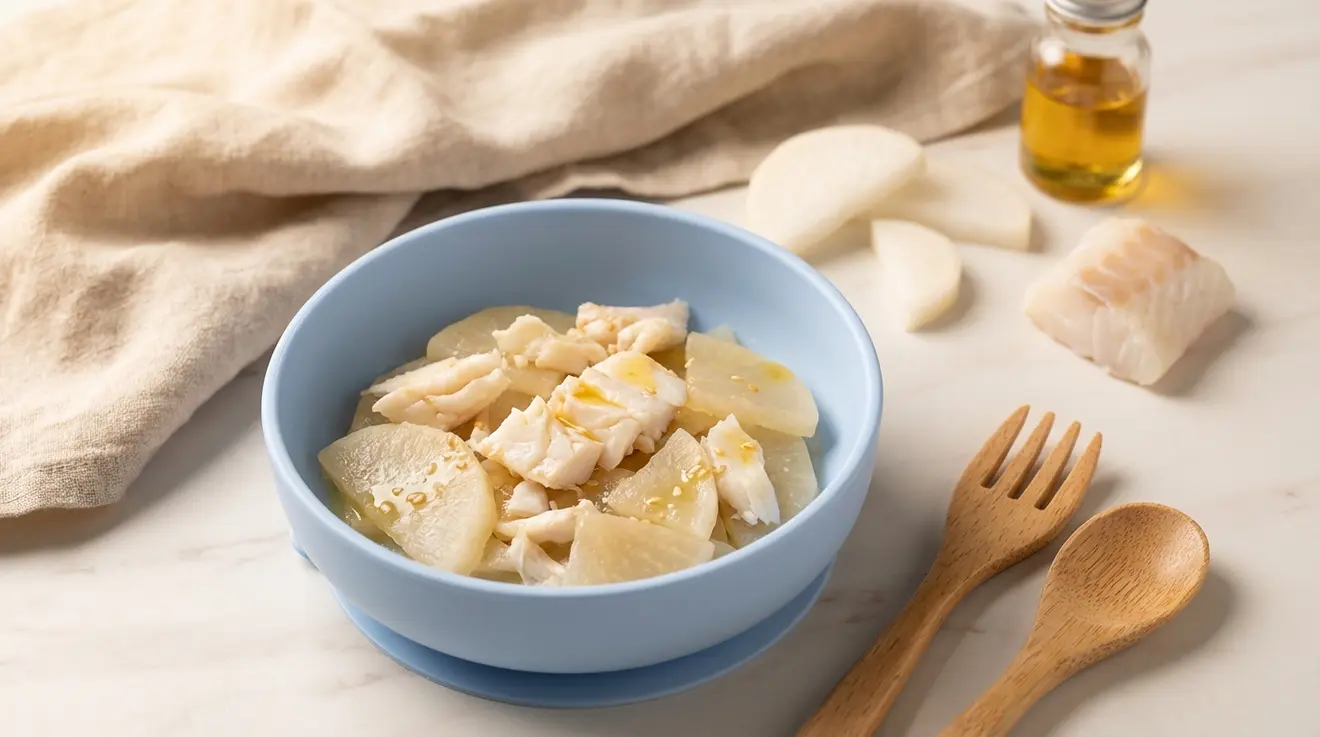 Steamed Fish with Korean Radish