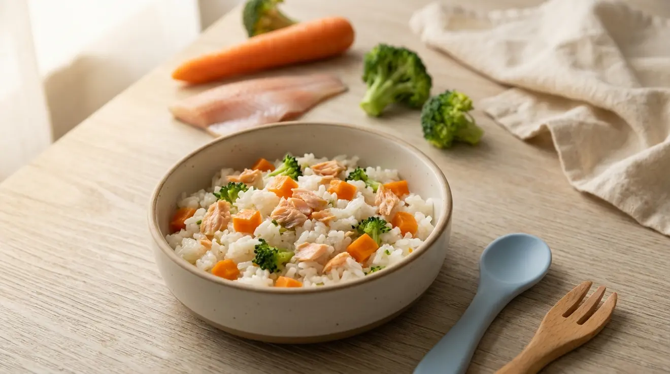 Trout & Vegetable Rice Bowl