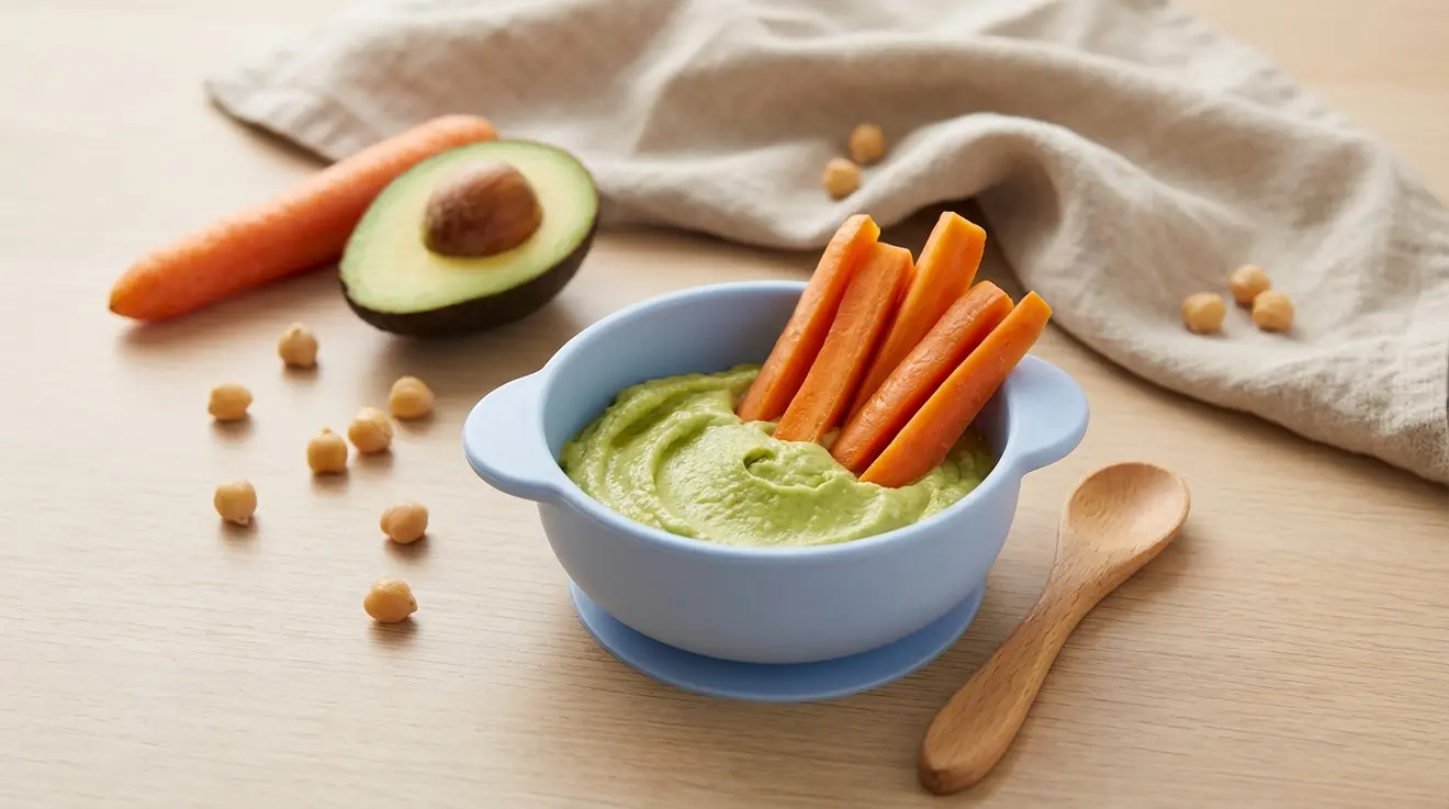 Avocado Hummus with Veggie Sticks