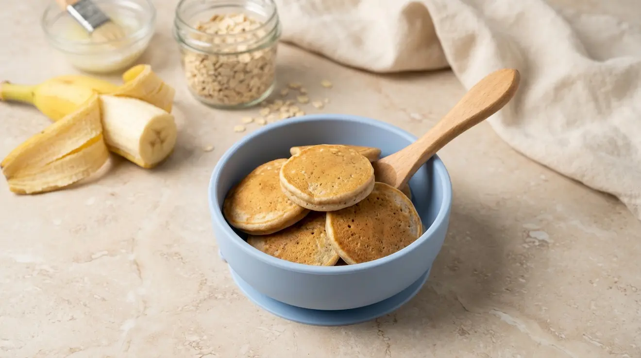 Banana Oat Baby Pancakes