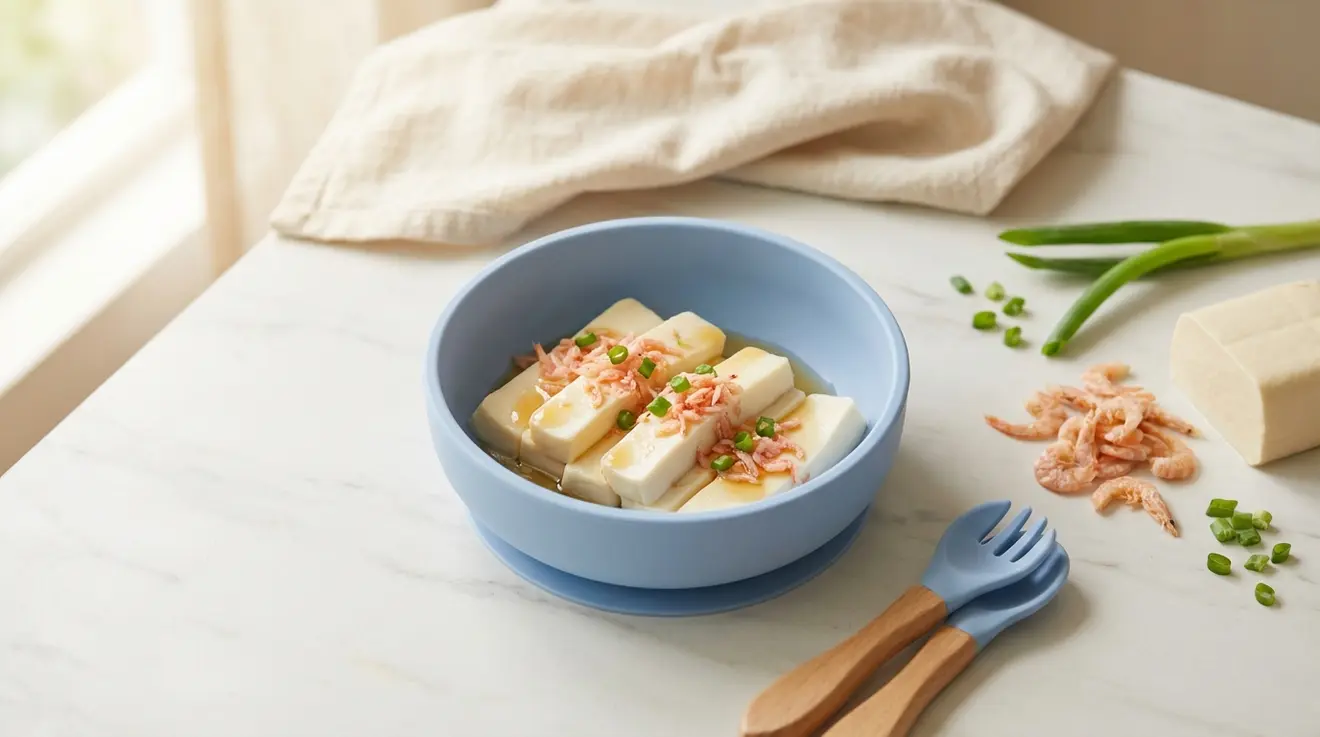 Steamed Tofu with Dried Shrimp