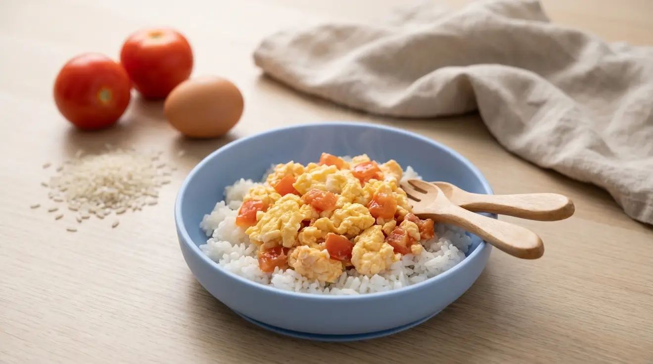 Egg & Tomato Stir Fry with Rice