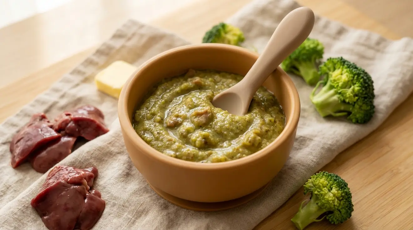 Chicken Liver & Broccoli Mash