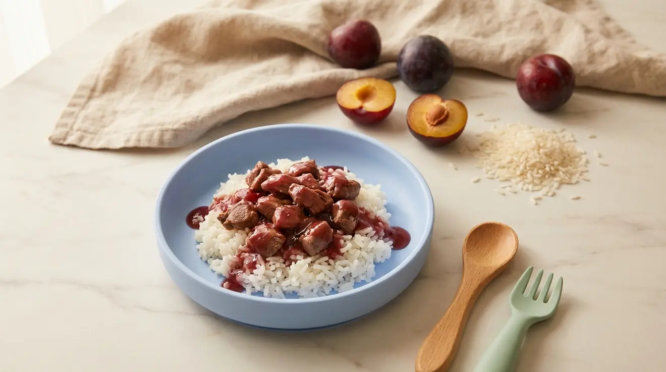Duck with Plum Sauce & Rice