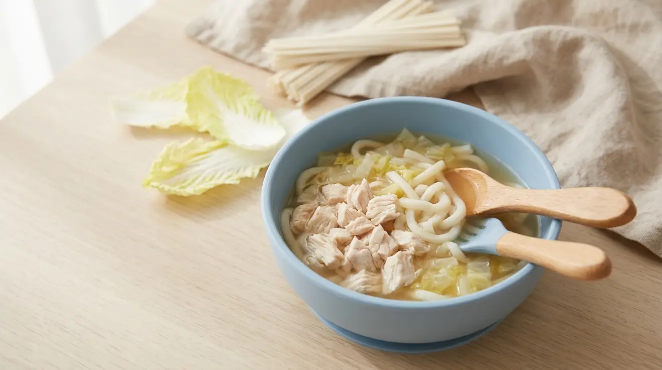 Baby Chicken Udon Soup