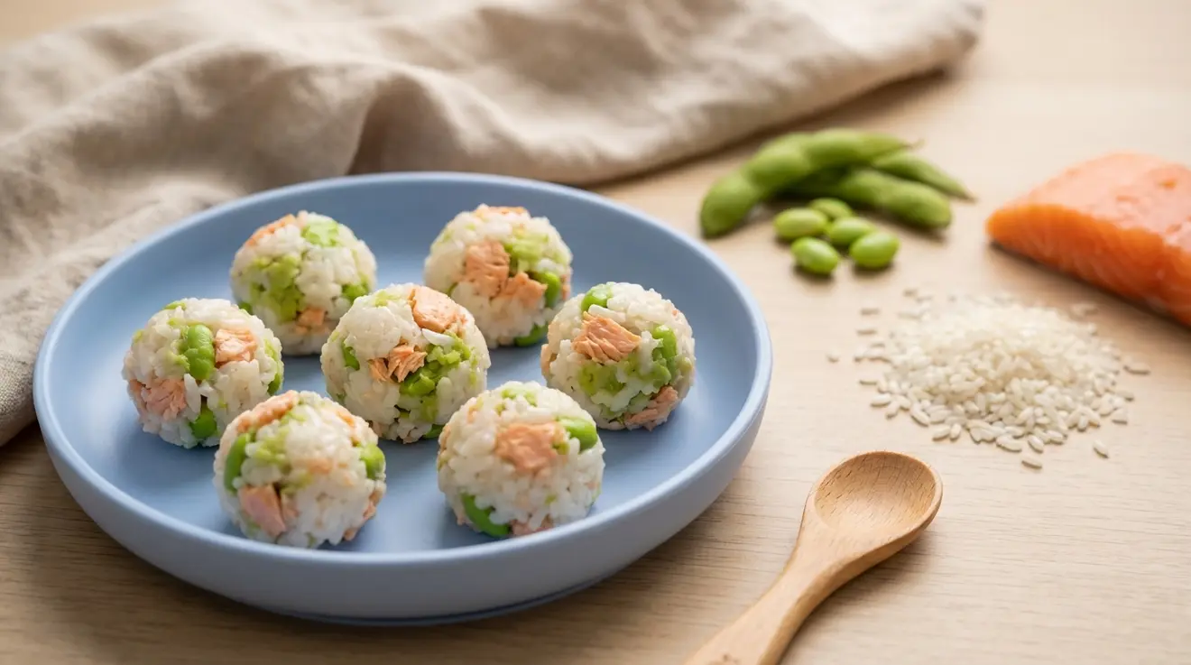 Salmon & Edamame Rice Balls