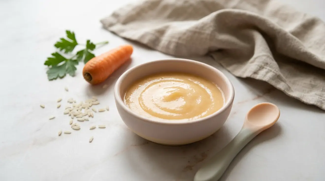 Baby Rice Congee with Carrot