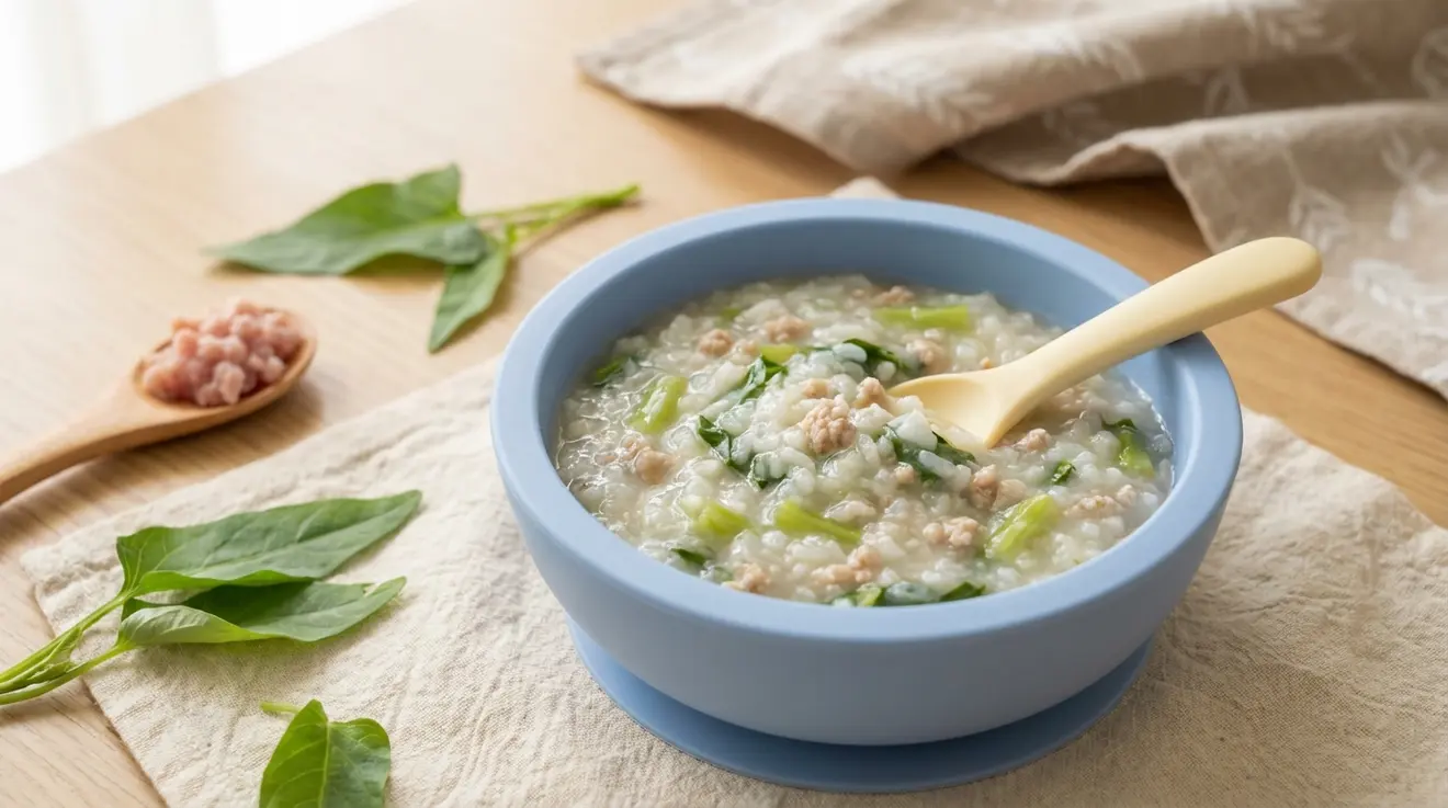 Water Spinach & Pork Congee