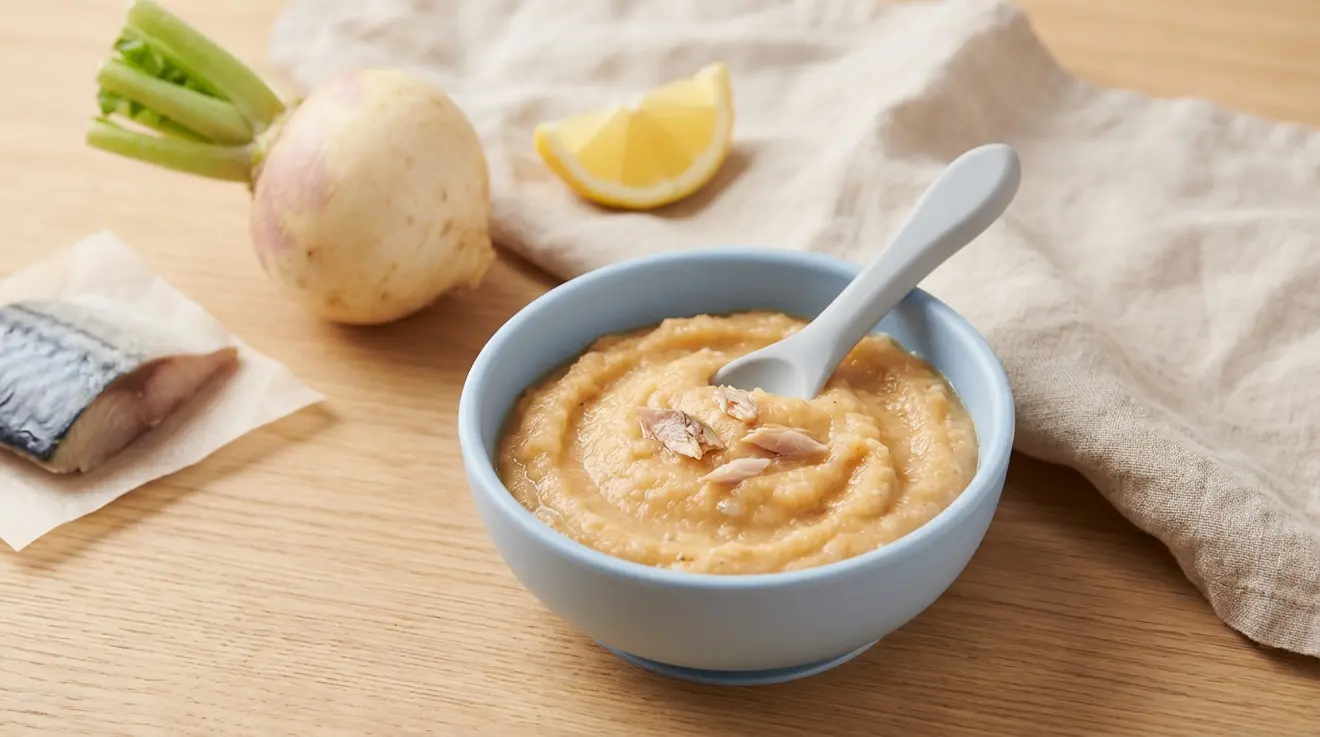 Turnip & Mackerel Purée