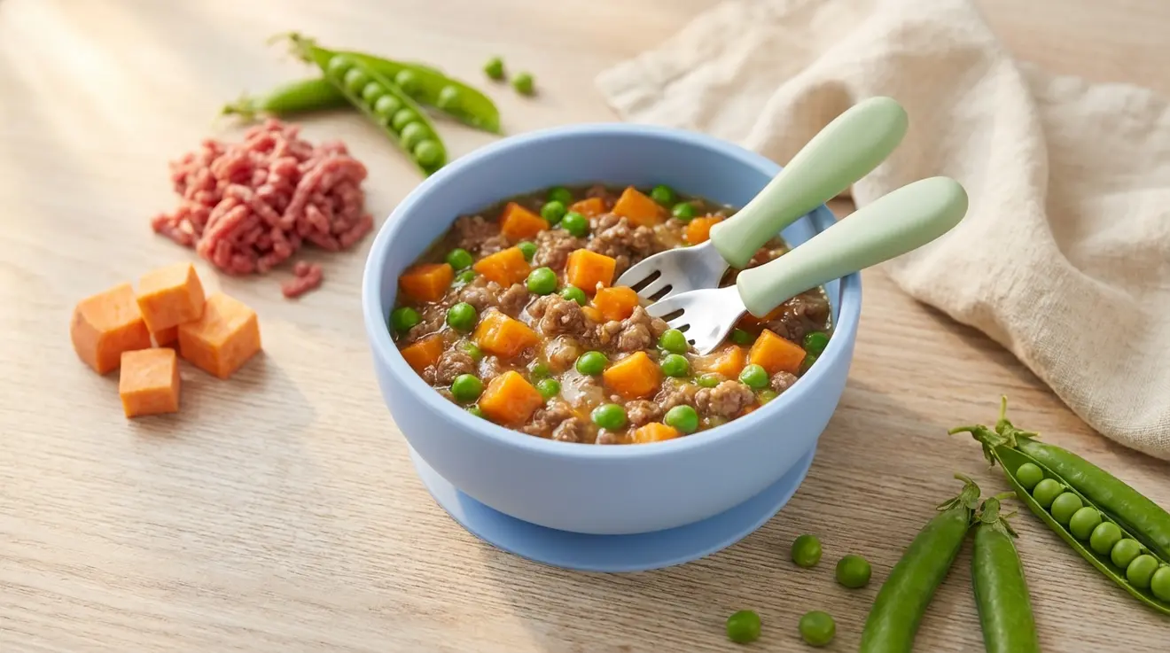 Beef, Sweet Potato & Pea Stew