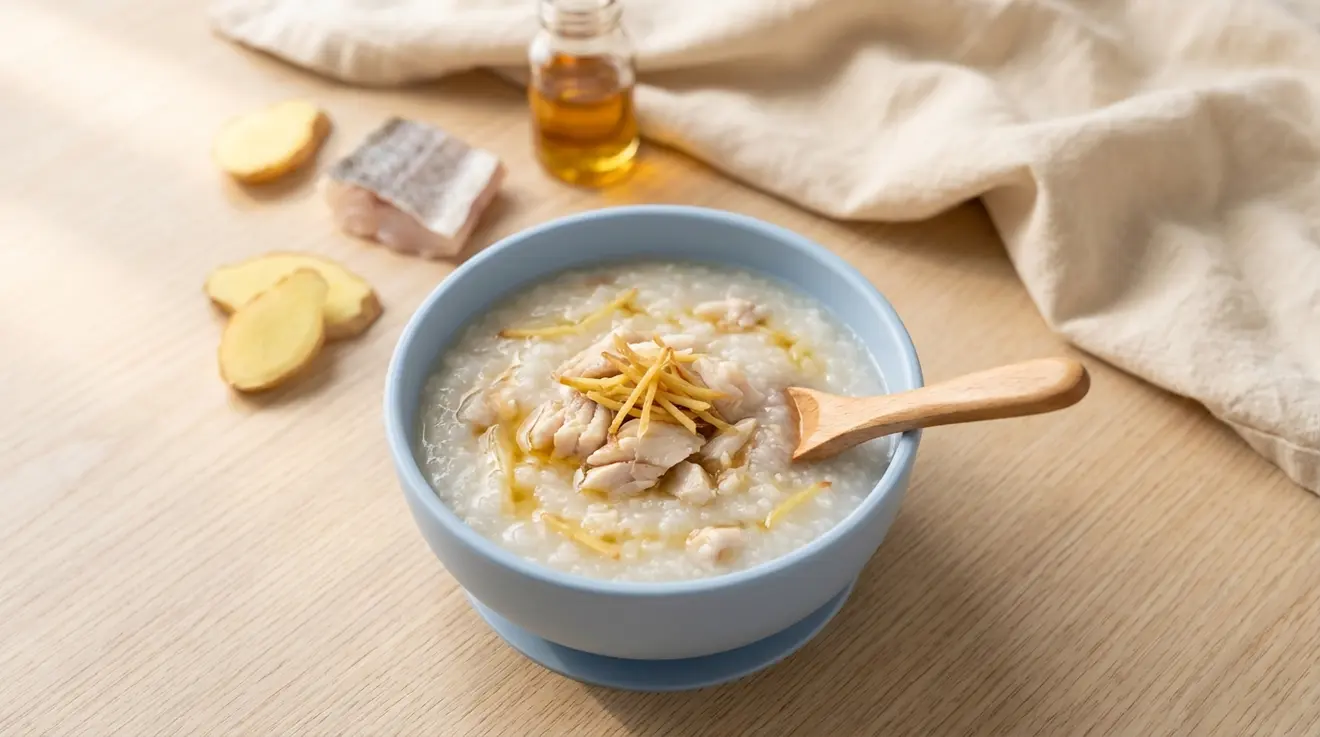 Sea Bass Congee with Ginger