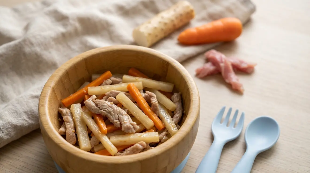 Stir-Fried Chinese Yam with Pork