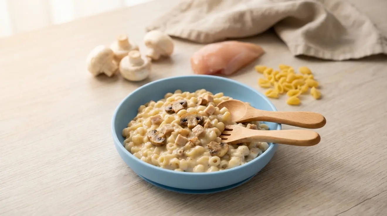 Creamy Mushroom & Chicken Pasta