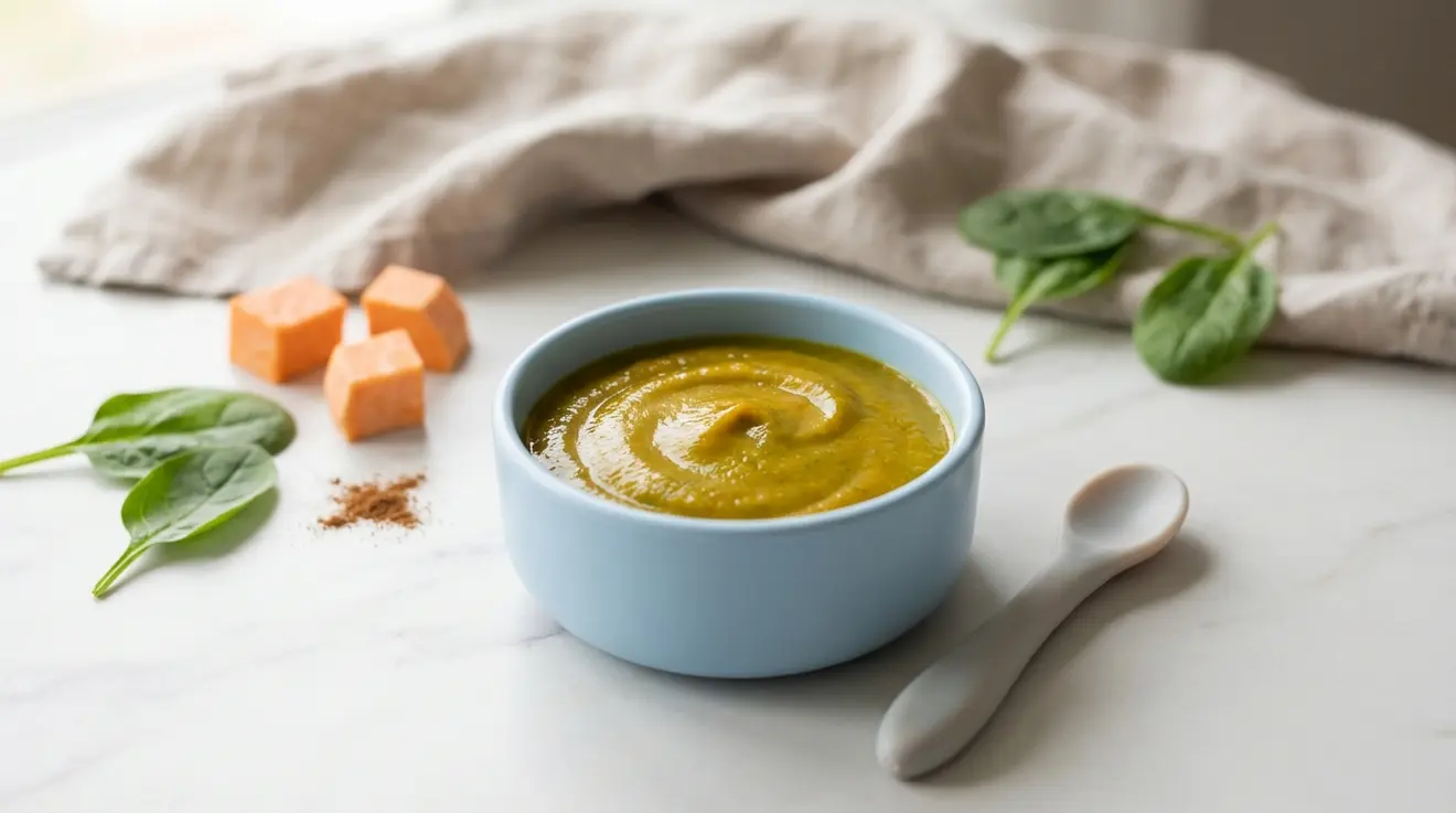 Sweet Potato & Spinach Purée