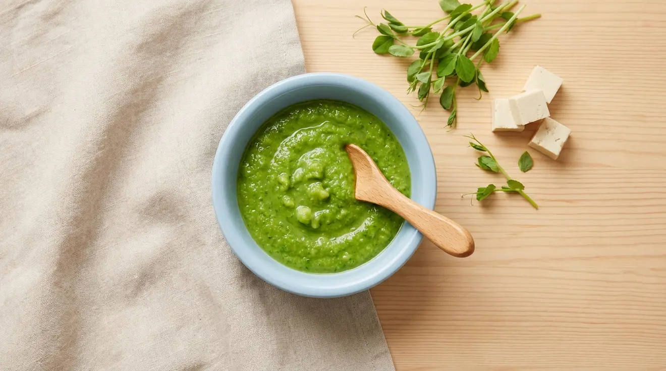 Pea Shoots & Tofu Puree